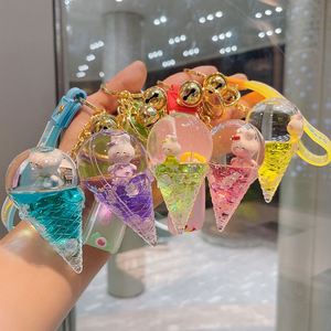 Custom Creative Ice Cream Milk Tea Mini 3D Pvc Keychain Metal Keyring Car Accessories Rubber <b>Key</b> <b>Chains</b> - Product Image 4