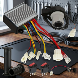 Kit de Conversión para Bicicleta Eléctrica, de Aluminio, Duradero, con Controlador de Motor, Conector, Manillar, Acelerador, Batería de Litio, Retráctil - Product Image 3