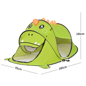 เต็นท์แบบป๊อปอัพไดโนเสาร์สีเขียวสำหรับเด็กเล่นตั้งแคมป์มุ้งกันยุง - Product Image 5