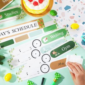 Tabla de Horarios Diarios, 31 Tarjetas Reutilizables, 14 Bolsillos, Decoración de Aula Estilo Granja, Tablero de Gestión del Tiempo - Product Image 5