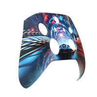 OURTEAM Dark Design Hydro Trempage Part Front Face Shells pour Series X/S Plastic Joystick Controller Case Easy Game Accessories