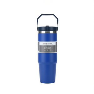 Botella de Agua de Plástico OEM ODM de 30 oz, Vaso Deportivo Doble con Asa, para Gimnasio, Camping y Uso al Aire Libre - Product Image 1