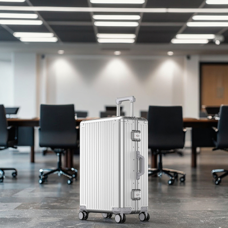 Fashion Forward Luxury Aluminum Suitcase Tsa