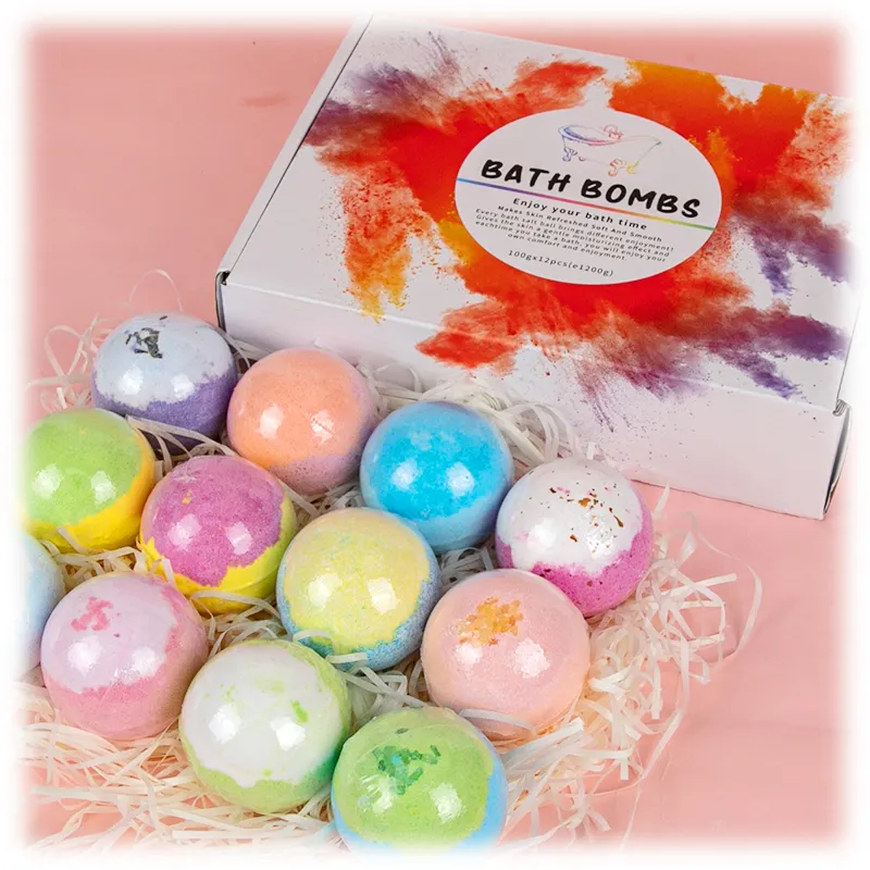 Private label custom organic bathbomb halloween bath ball natural Christmas gift sets wholesale manufacturer kids bath bombs