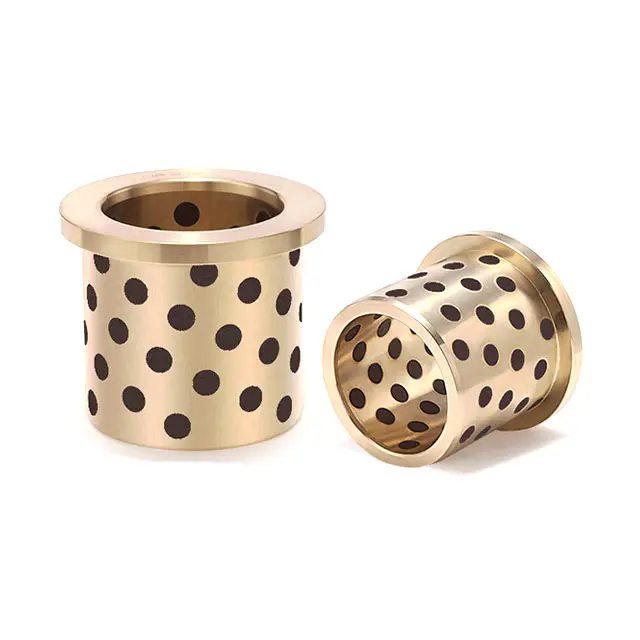 Customized High Precision Sintered Oil Impregnated Self Lubricating Straight Flanged JFB Brass Bronze Bushings