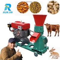Machine à granulés pour aliments pour lapins, machine à granulés flottants pour aliments pour poissons, machine chinoise de fabrication de granulés d'aliments pour animaux pour poissons, modèle 200, machine à fabriquer des granulés d'aliments.