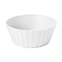 Logo de personnalisation jetable en polypropylène durable de 15cm de diamètre blanc mat bol à salade classique 2 pièces pour les mariages à emporter