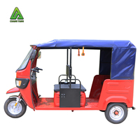 Tricycles Tricycles Électriques Bajaj Adulte 3 Roues, Taxi Ouvert Tuk Tuk Rickshaw avec Puissance Électrique 60v