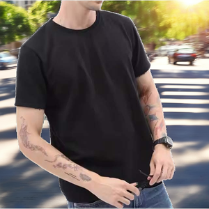 Drop Shoulder Cotton Solid Distressed Wide High V-neck Plain Heavyweight Hip Hop Regular Fit Custom Blank T-<b>Shirts</b> - Product Image 2