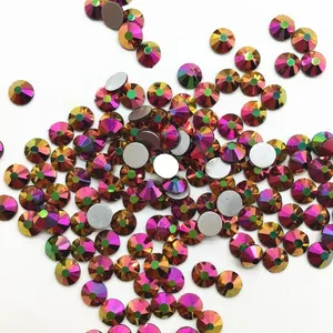 Mezcla de SS3-SS30 Arco Iris rosa de oro Color no Hotfix cristal Flatback diamantes de imitación para arte de uñas DIY