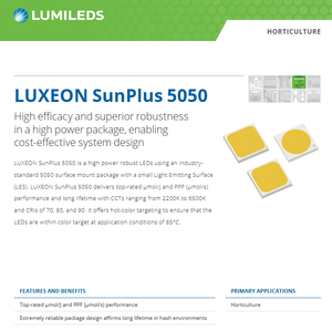 Lumileds L150-4070502400000 Luxeon 5050 SMD ชิป LED สีขาวธรรมชาติ4000K 70CRI 156 lm/w 693 LM - Product Image 2