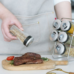 Bocaux à épices en verre transparent avec couvercle fenêtré à vision grossissante, 3 ouvertures pour verser et saupoudrer, pour rangement de garde-manger, logo personnalisé - Product Image 3