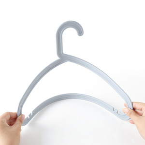 Seamless Clothes Hanger Plastic Adult Non Slip Wardrobe Hanger White Gray Multifunctional Hook Type Rectangle Shape - Product Image 5