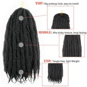 Peluca Afro-Africana Caterpillar Dirty Braids 75cm Marley Mezcla de Seda Doble Trama a Máquina 30 - Product Image 3