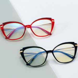 Gafas de Computadora TR90 Retro de Moda con Logotipo Personalizado, Gafas de Ojo de Gato para Mujer, Gafas Anti Luz Azul para Mujer - Product Image 3