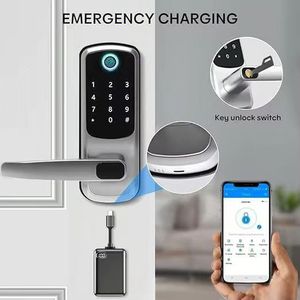 Cửa Thông Minh Khóa vân tay mật khẩu truy cập không khoan cài đặt không thấm nước cao nhiệt độ thấp kháng làm việc với Alexa - Product Image 3