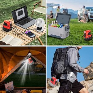 Convertisseur de courant pour batterie Milwaukee <span class=keywords><strong>18V</strong></span>, DC <span class=keywords><strong>18V</strong></span> vers AC 110V/220V, adaptateur de chargeur de batterie, port USB et Type-C et DC, lumière LED - Product Image 6