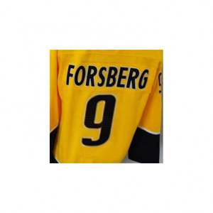 Pronto per la spedizione di <span class=keywords><strong>Nashville</strong></span> Filip Forsberg Gold Home maglia da Hockey nazionale cucita di migliore qualità - Product Image 1