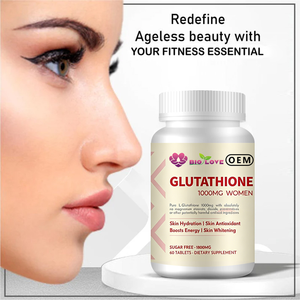 Tabletas de Glutatión para Mujeres, 1000 mg, 60 Tabletas, Aclara la Piel, Hidrata la Piel, Suplemento Dietético, Suministro de Fábrica, Alta Calidad, OEM - Product Image 2