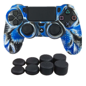 Funda Protectora de Silicona Antideslizante para Control de <span class=keywords><strong>PS4</strong></span>, Compatible con Sony <span class=keywords><strong>PS4</strong></span>/<span class=keywords><strong>PS4</strong></span> Slim/<span class=keywords><strong>PS4</strong></span> Pro, con 8 Grips para los Pulgares - Product Image 2