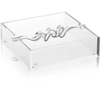 Porte-serviettes en acrylique Lucite de luxe moderne juif, collection Waterdale, Pessah, Rosh Hashana, Shabbat, Judaïca, cadeau de Pourim