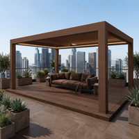 Pergola extérieure en aluminium à lames orientables, imperméable, pare-soleil moderne pour patio et jardin