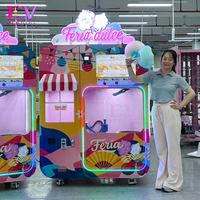 Machine distributrice de barbe à papa entièrement automatisée, haute capacité, multi-paiements, distribution par brumisation scellée, sans obstruction, pour stations touristiques