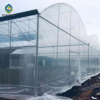 Structure de construction de serre intelligente multi-travée agricole Sainpoly la moins chère et la Offre Spéciale avec système hydroponique