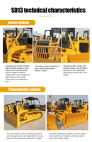 Bulldozer sur chenilles HWSD13 à faible entretien, 13700 kg, moteur SC8DK 105 kW, faible pression au sol, moteur importé, garantie 1 an