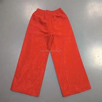 Broderie personnalisée OEM pantalon ample surdimensionné en polyester imperméable pour hommes pantalon de survêtement droit en nylon à jambe large pour hommes