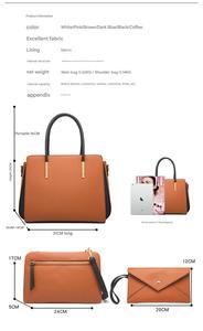 Nouvel ensemble de sacs à main tendance pour femme avec design quatre pièces color block, frais et élégant, sac bandoulière et sac à main - Product Image 6