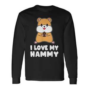 T-shirt à manches longues I Love My Hammy Cute Hamster - Product Image 1