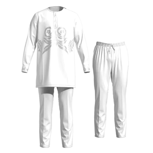 Ensemble de costume africain pour <span class=keywords><strong>homme</strong></span> <span class=keywords><strong>Boubou</strong></span> Dashiki 2 pièces Chemise à manches longues et <span class=keywords><strong>pantalon</strong></span> en coton Grande taille - Product Image 4