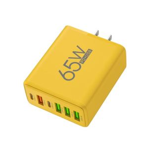 65W Multi-Port Fast Charging Head 2PD+4U Travel Charging <b>Adapter</b> 4 <b>USB</b> Ports 5V/3A Dual Type-<b>C</b> PD Charger for Apple Cell Phones - Product Image 4