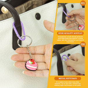 Portachiavi in morbida gomma a forma di simpatico animale per bambini e ragazze, con design antistress morbido e personaggi dei cartoni animati - Product Image 5