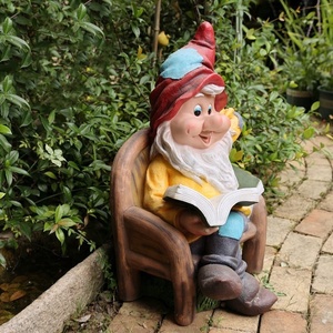 Statue de lutin de jardin, modèle de gnome de jardin, décoration extérieure de grande taille, décoration de lutin de dessin animé, artisanat en résine, cadeau créatif - Product Image 5