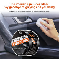 Pâte d'entretien pour cuir intérieur de voiture X9 50g, haute performance, économique, restaure le cuir du tableau de bord, résistant aux décolorations et aux fissures, noir