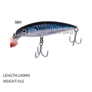Vernice UV <span class=keywords><strong>esca</strong></span> artificiale 41g 140mm Big Minnow Deep Diving Trolling Lure esche da Pesca in acqua di mare Pesca <span class=keywords><strong>per</strong></span> spigola tonno Lure - Product Image 3