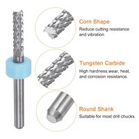 Fraise à queue RUIMENG OEM 3,175 mm en carbure monobloc pour routeur CNC, outils de gravure, fraiseuse de circuits imprimés 12 mm