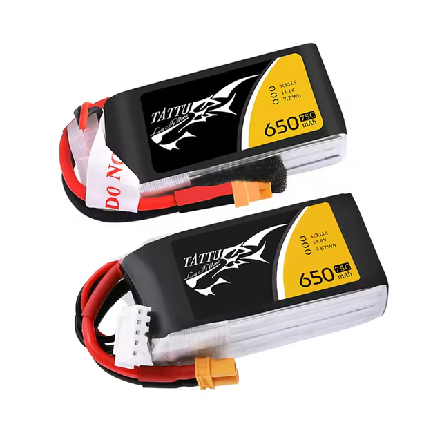 ACE Tattu Lipo Battery 3S 4S 650mAh 11.1V 14.8V 75C 1P RC Battery XT30 Plug for RC FPV Racing Drone Quadcopter