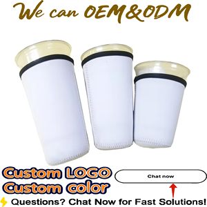 Sublimación espacios en blanco reutilizables 16oz 18oz soporte de tazas de café de neopreno mangas de café helado para bebidas frías y calientes - Product Image 2