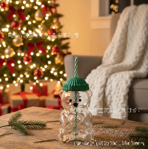 แก้วกาแฟหลอดดูดลายหมียอดนิยม, แก้วน้ำลายหมี - Product Image 4