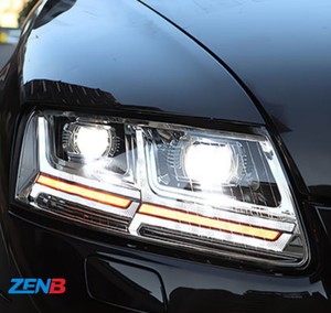 Pour <span class=keywords><strong>Audi</strong></span> A6 C6 2008-2011, ensemble de phares convertis <span class=keywords><strong>Q7</strong></span> avec feux de jour à LED, clignotants dynamiques et feux laser - Product Image 5