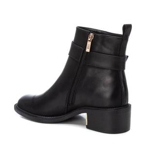 Stivaletti bassi da donna Xti neri 143103 in pelle con tacco largo alla moda - Product Image 3