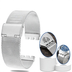 Stock al por Mayor Disponible para <span class=keywords><strong>Relojes</strong></span> <span class=keywords><strong>Swatch</strong></span> con Nuevas Correas de Acero Inoxidable con Malla Milanesa de 17-19 mm y Cierre Plegable para <span class=keywords><strong>Hombre</strong></span> y Mujer - Product Image 6