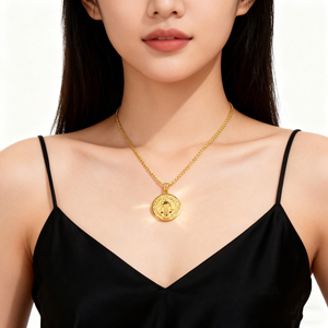 Collar de Cadena de Acero Inoxidable con Disco de San Benito, Joyería Cristiana para Sacerdotes y Exorcistas, Regalo - Product Image 2