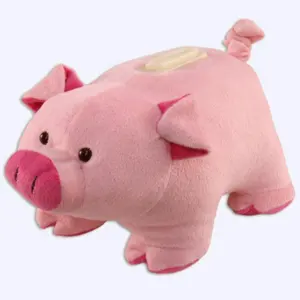 Caja de dinero con forma de cerdo y Delfín, juguete de peluche personalizado con sonido musical, de bolsillo, 2023