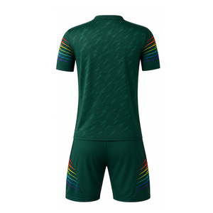 Ensemble de maillots de football sublimés pour hommes, à manches courtes, respirant, coupe athlétique, évacuant l'humidité, toutes saisons, vente en gros - Product Image 3