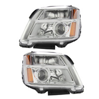 JOESHIER Nuevos Faros de Repuesto para Terrain 2010-2015, Medio Ensamblaje LED y Halógeno, Accesorios de Iluminación para Automóvil de 24V