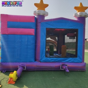 Castillo Inflable Comercial Usado para Niños, Castillo Hinchable Económico con Tobogán en Forma de Unicornio en Venta - Product Image 4
